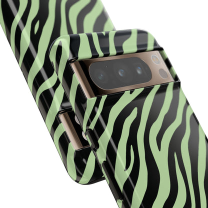 Stylish Mint Zebra Print Phone Case