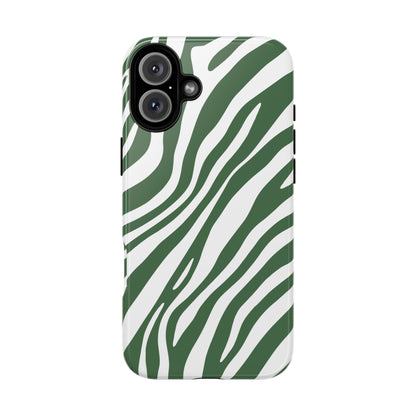Modern Sage Zebra Print Phone Case