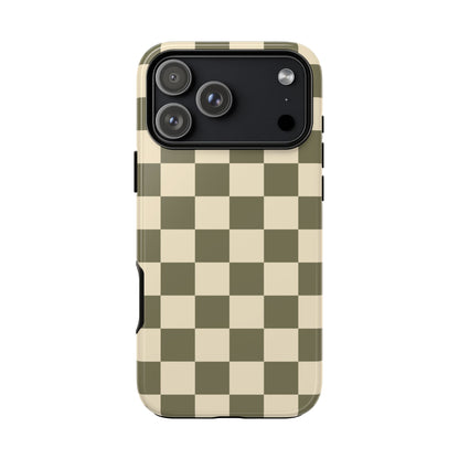 Green Checked Pattern Phone Case - Green Phone Case - iPhone 18 Pro Max / Glossy