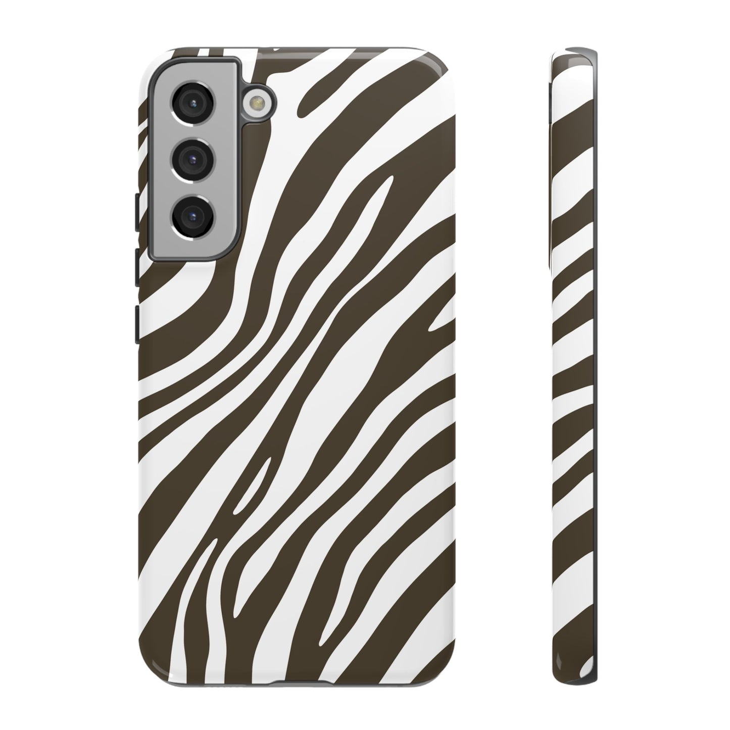 Modern Mocha Zebra Print Phone Case