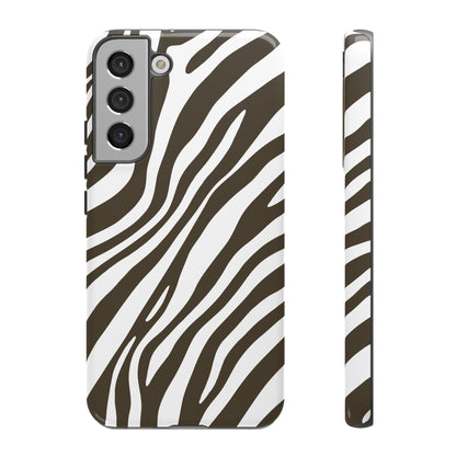 Modern Mocha Zebra Print Phone Case
