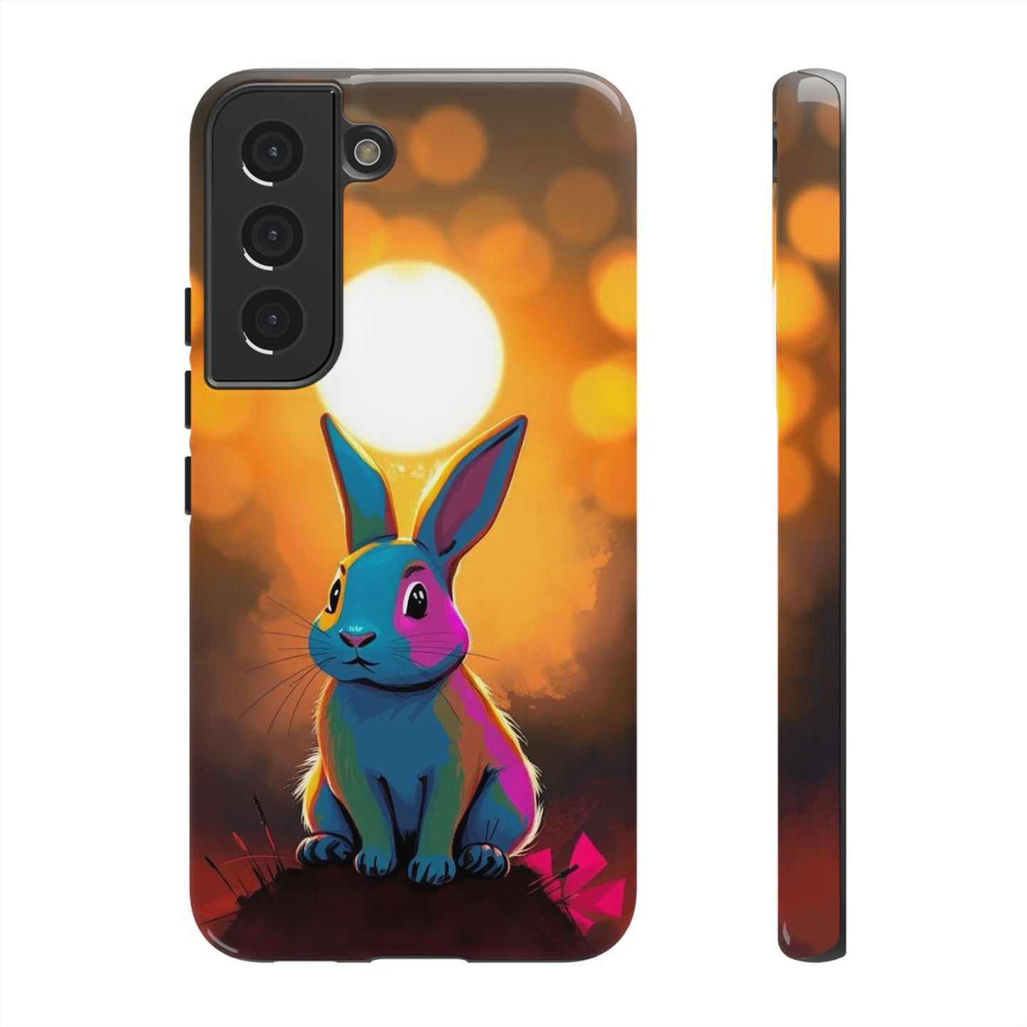 Samsung Galaxy S22 / Glossy Phone Case - Pop Art Rabbit Design Phone Case