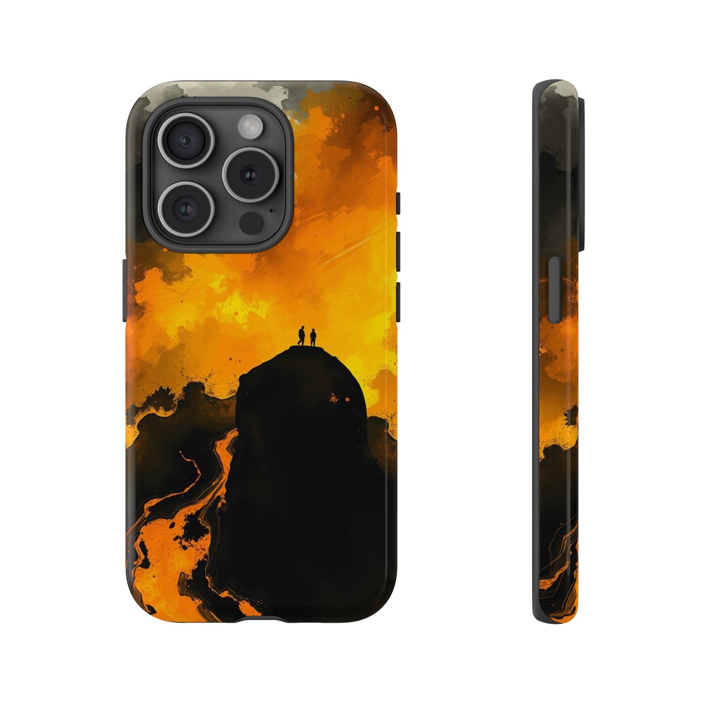 iPhone 15 Pro / Glossy Phone Case - Gothic Watercolour Scene Phone Case