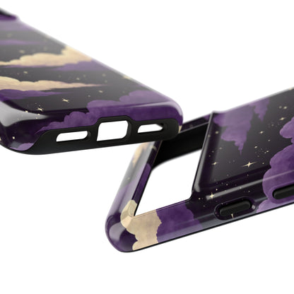 Illustrated Purple Clouds & Stars Phone Case