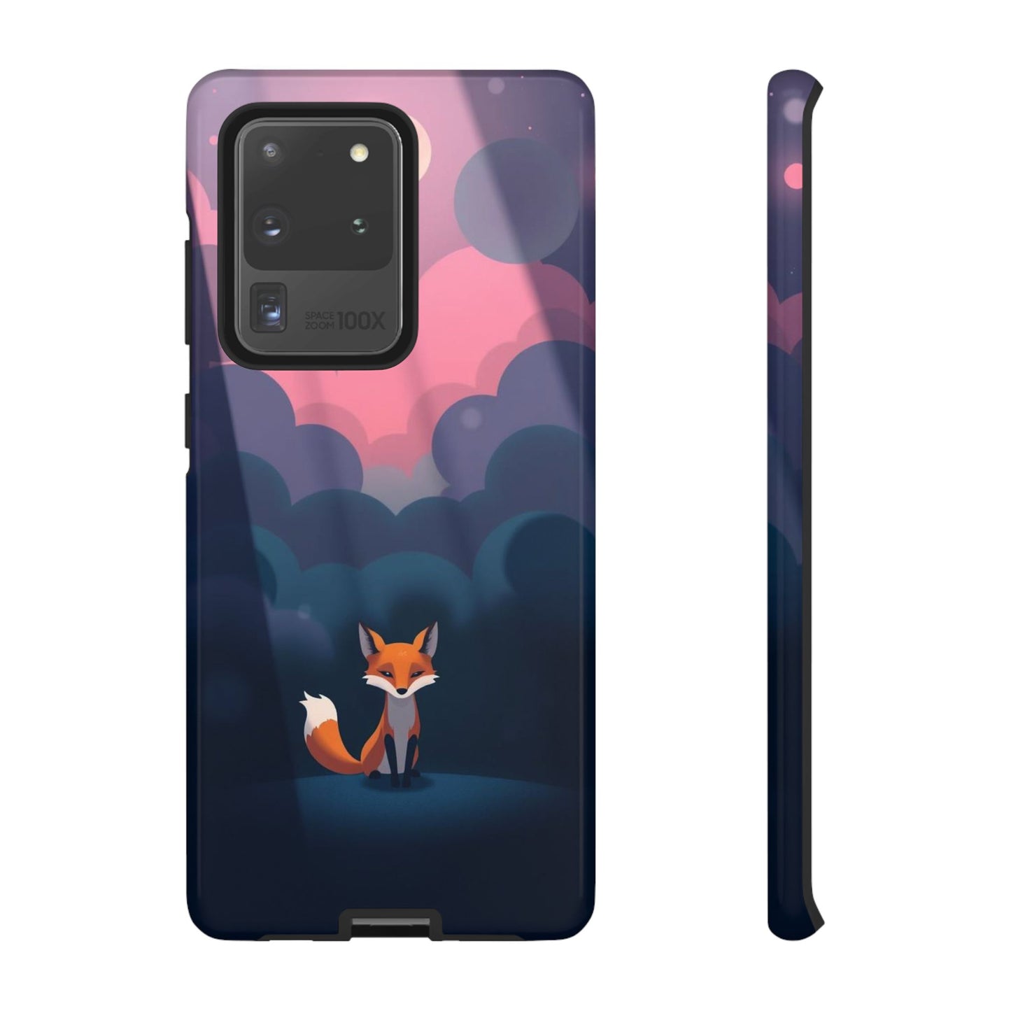 Samsung Galaxy S20 Ultra / Glossy Phone Case - Moody Pop Art Fox Design Phone Case