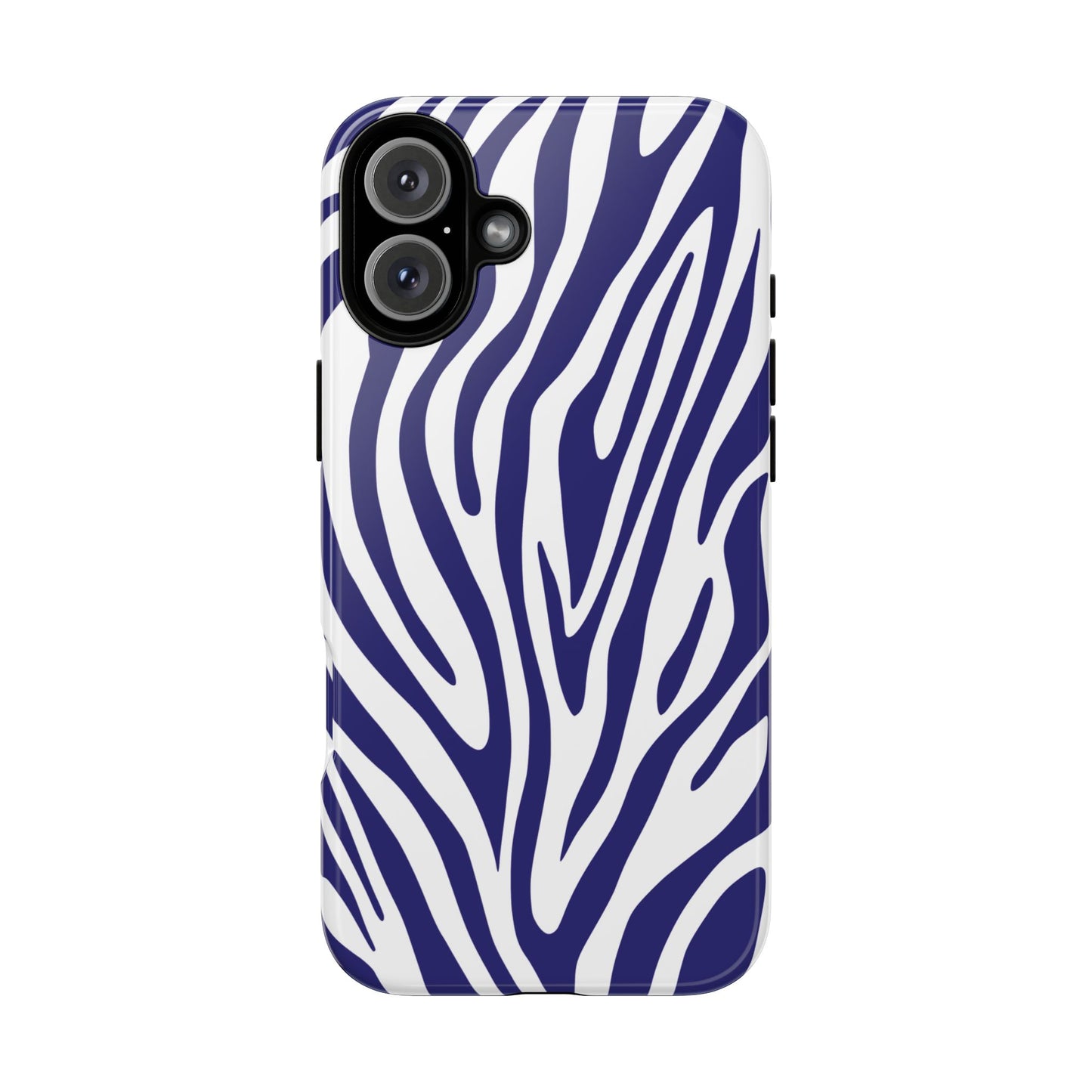 Graphic Blue Tiger Print Phone Case