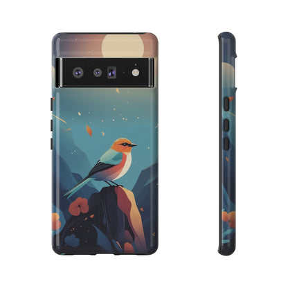 Stylised Bird Design Phone Case - Multicolor Phone Case - Google Pixel 6 Pro / Glossy