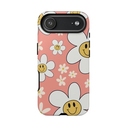 Fun Retro Daisy Pattern with Pink Background Phone Case - Pink Phone Case - iPhone 17 Air / Glossy
