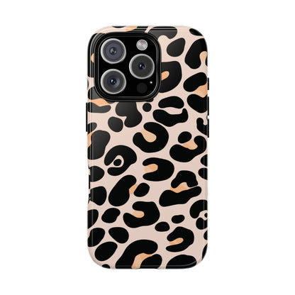 Elegant Peach Leopard Print Phone Case