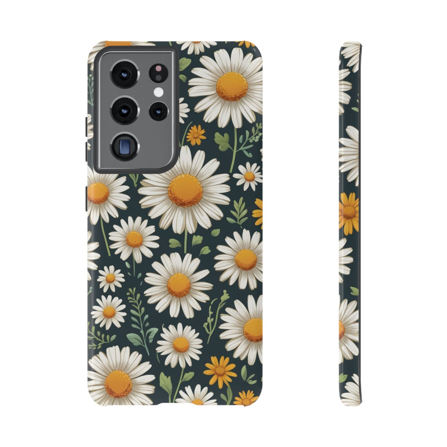 Samsung Galaxy S21 Ultra / Glossy Phone Case - Daisies Floral Pattern 3 Phone Case