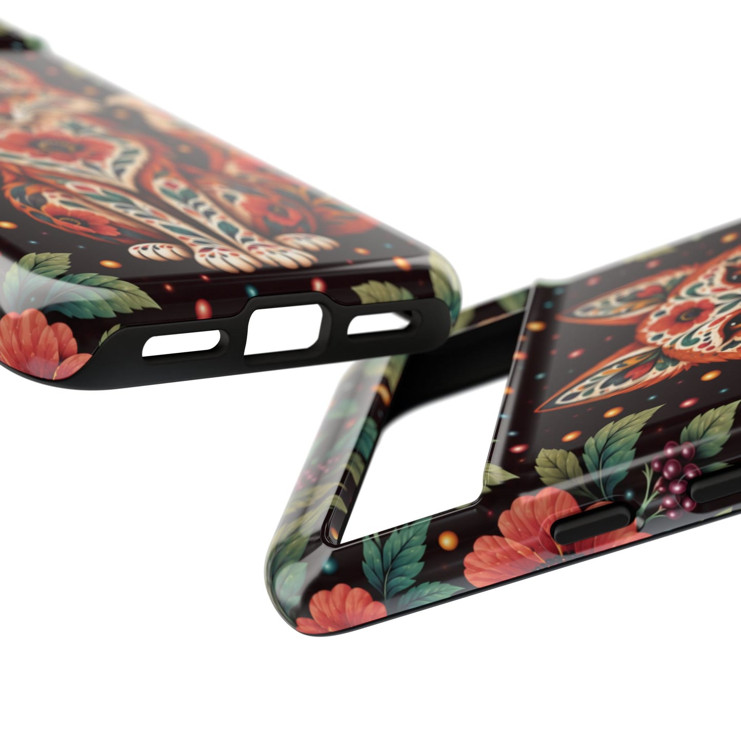 Vibrant Terracotta and Teal Calavera Fox Phone Case - Multicolor Phone Case
