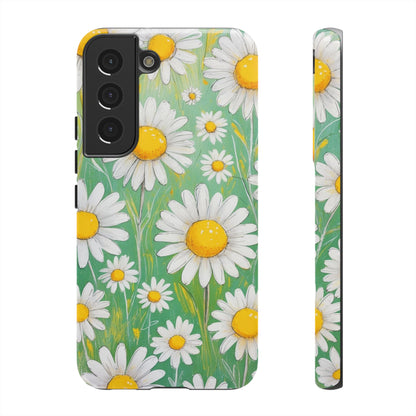 Samsung Galaxy S22 / Glossy Phone Case - Daisies Floral Pattern 4 Phone Case