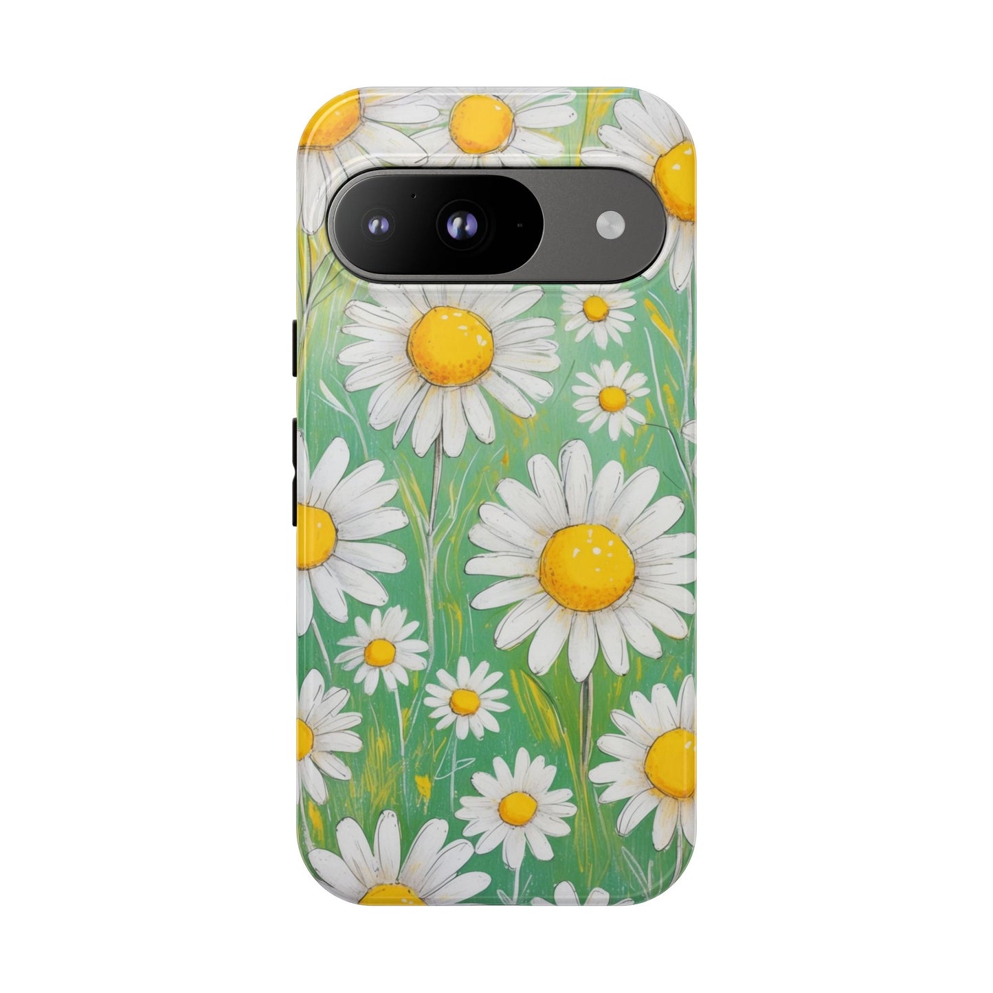 Google Pixel 9 / Glossy Phone Case - Daisies Floral Pattern 4 Phone Case