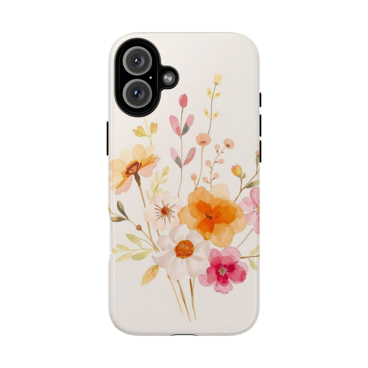 Boho Chic Watercolour Flower Pattern Phone Case - Multicolor Phone Case - iPhone 16 Plus / Glossy