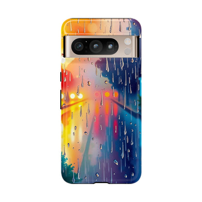 Electric Rain Watercolour Design Phone Case - Multicolor Phone Case - Google Pixel 8 Pro / Glossy