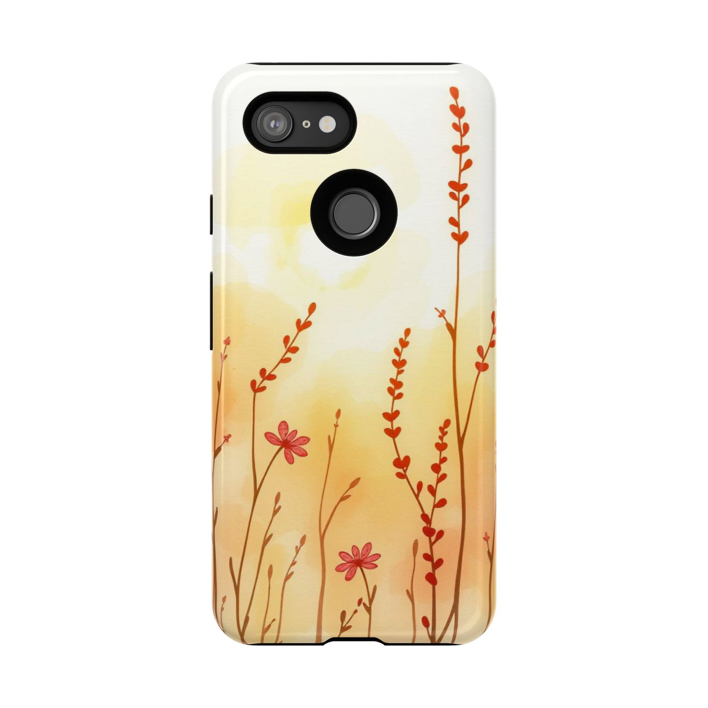 Boho Chic Watercolour Wildflower Dusk Pattern Phone Case