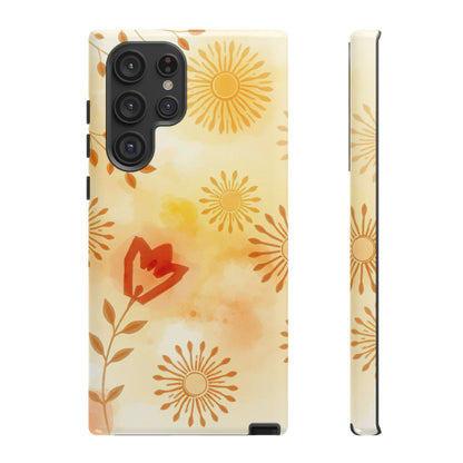 Samsung Galaxy S22 Ultra / Glossy Phone Case - Boho Chic Watercolour Pattern Phone Case