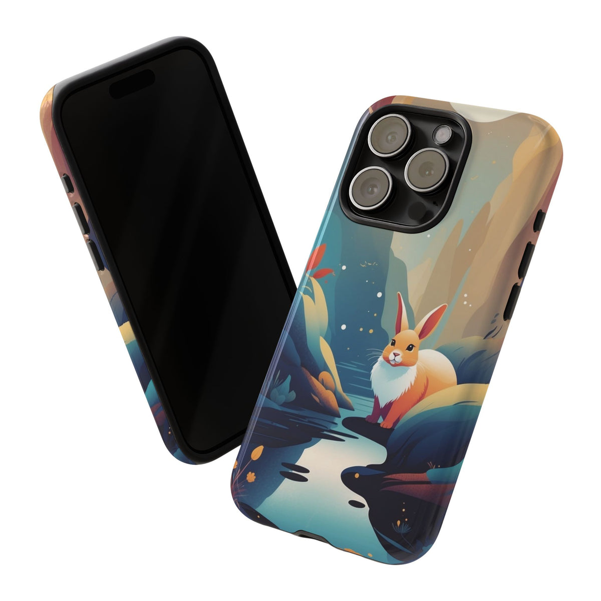 Stylised Rabbit Design Phone Case - Multicolor Phone Case