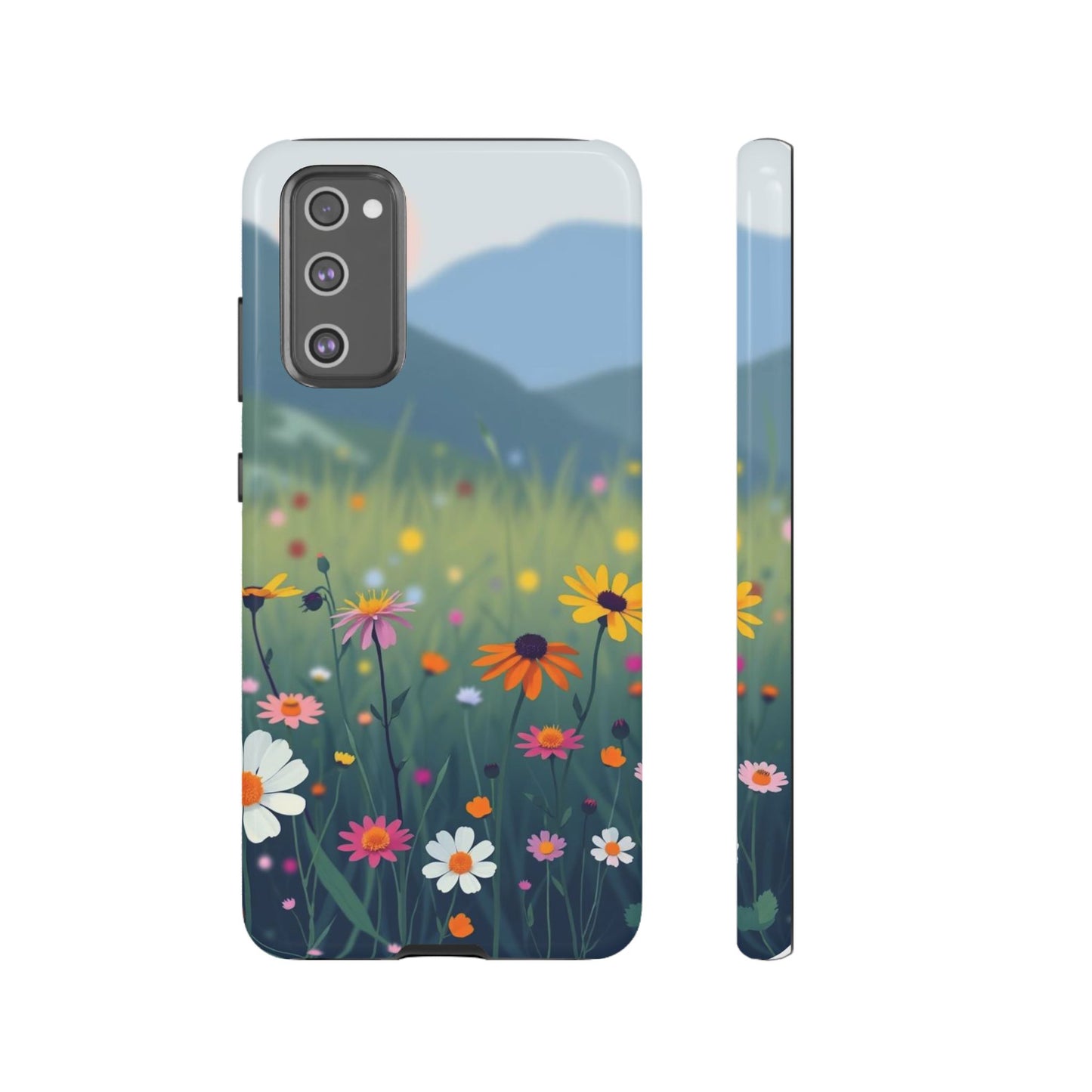 Samsung Galaxy S20 FE / Glossy Phone Case - Vibrant Meadow Design Phone Case