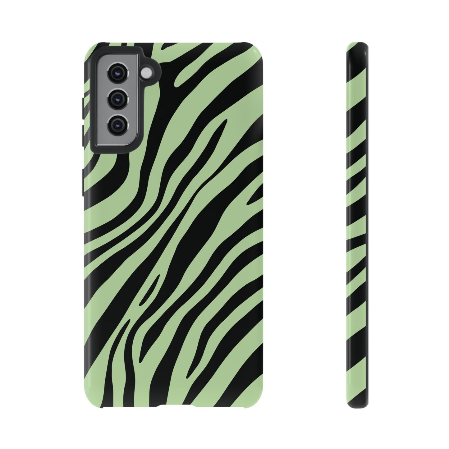 Modern Mint Zebra Print Phone Case