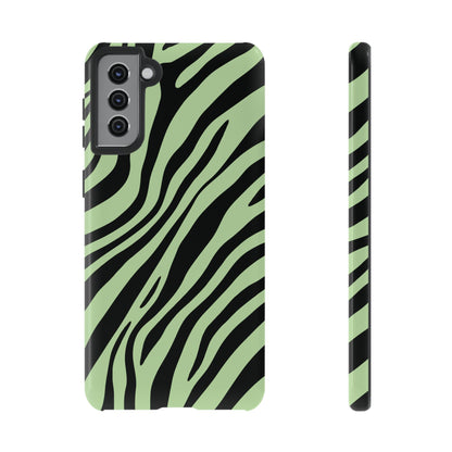 Modern Mint Zebra Print Phone Case
