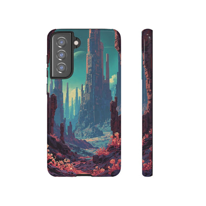 Alien Monolith Valley Sci-fi Phone Case - Pink Phone Case - Samsung Galaxy S21 FE / Glossy