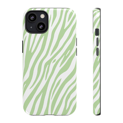 Mint Tiger Print Phone Case