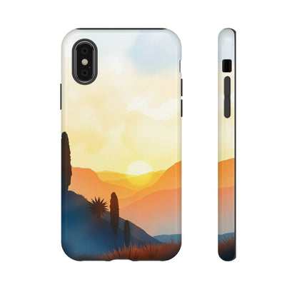 iPhone X / Glossy Phone Case - Watercolour Sunset Design Phone Case