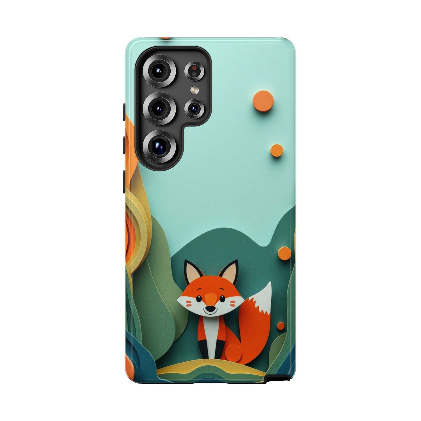 Samsung Galaxy S25 Ultra / Glossy Phone Case - Papier-mâché Fox Design Phone Case