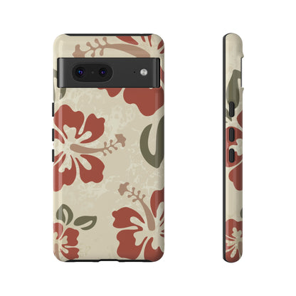 Google Pixel 7 / Glossy Phone Case - ’Boho Chic Hibiscus Pattern #1’ Phone Case