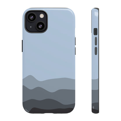 Blue Abstract Waves Protective Phone Case - Blue Phone Case - iPhone 13 / Glossy