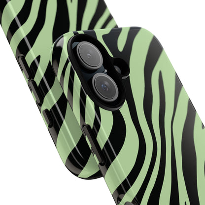 Modern Mint Zebra Print Phone Case