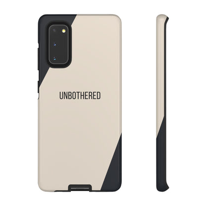 Samsung Galaxy S20 / Glossy Phone Case - Sassy Statement Case ’Unbothered’ in Beige & Charcoal