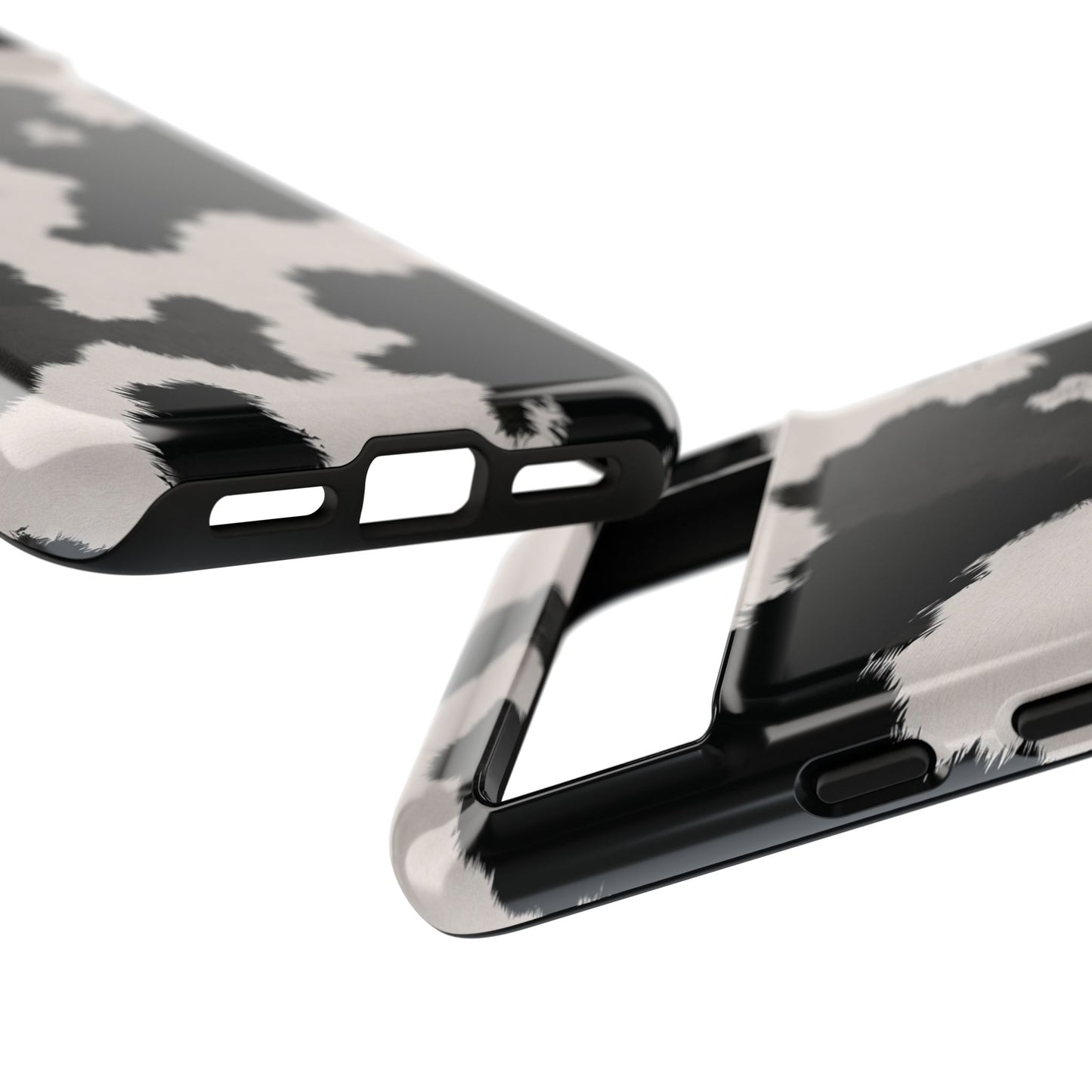 Modern Monochrome Cow Print Phone Case