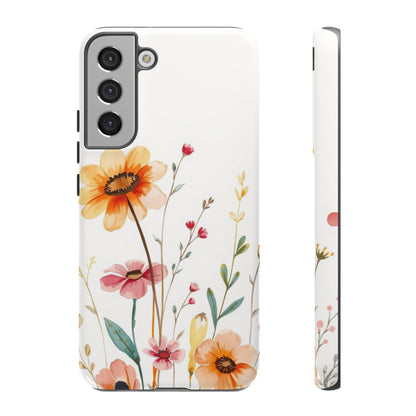 Boho Chic Watercolour Wild Blooms Pattern Phone Case - Multicolor Phone Case - Samsung Galaxy S22 Plus / Glossy