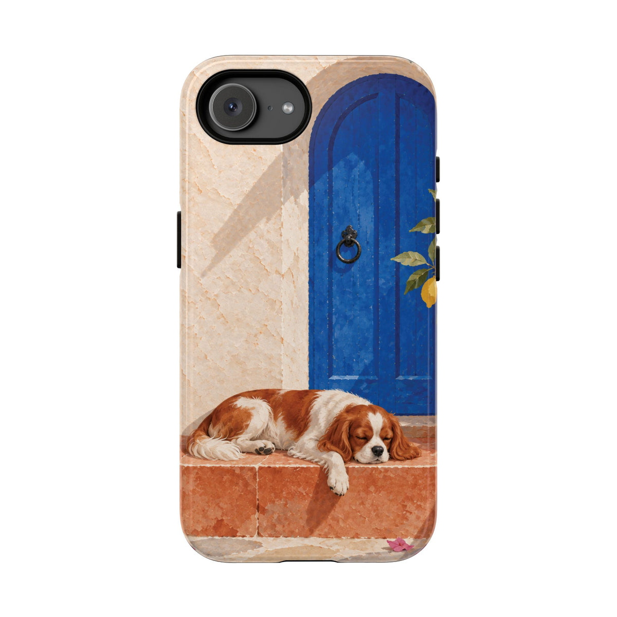 Cavalier King Charles Spaniel Blue Door Siesta Phone Case - Multicolor Phone Case - iPhone 17e / Glossy