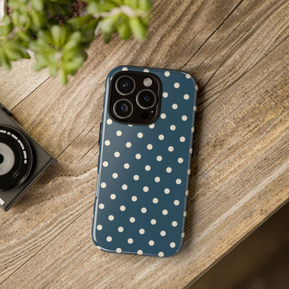 Blue & White Dot Pattern Phone Case