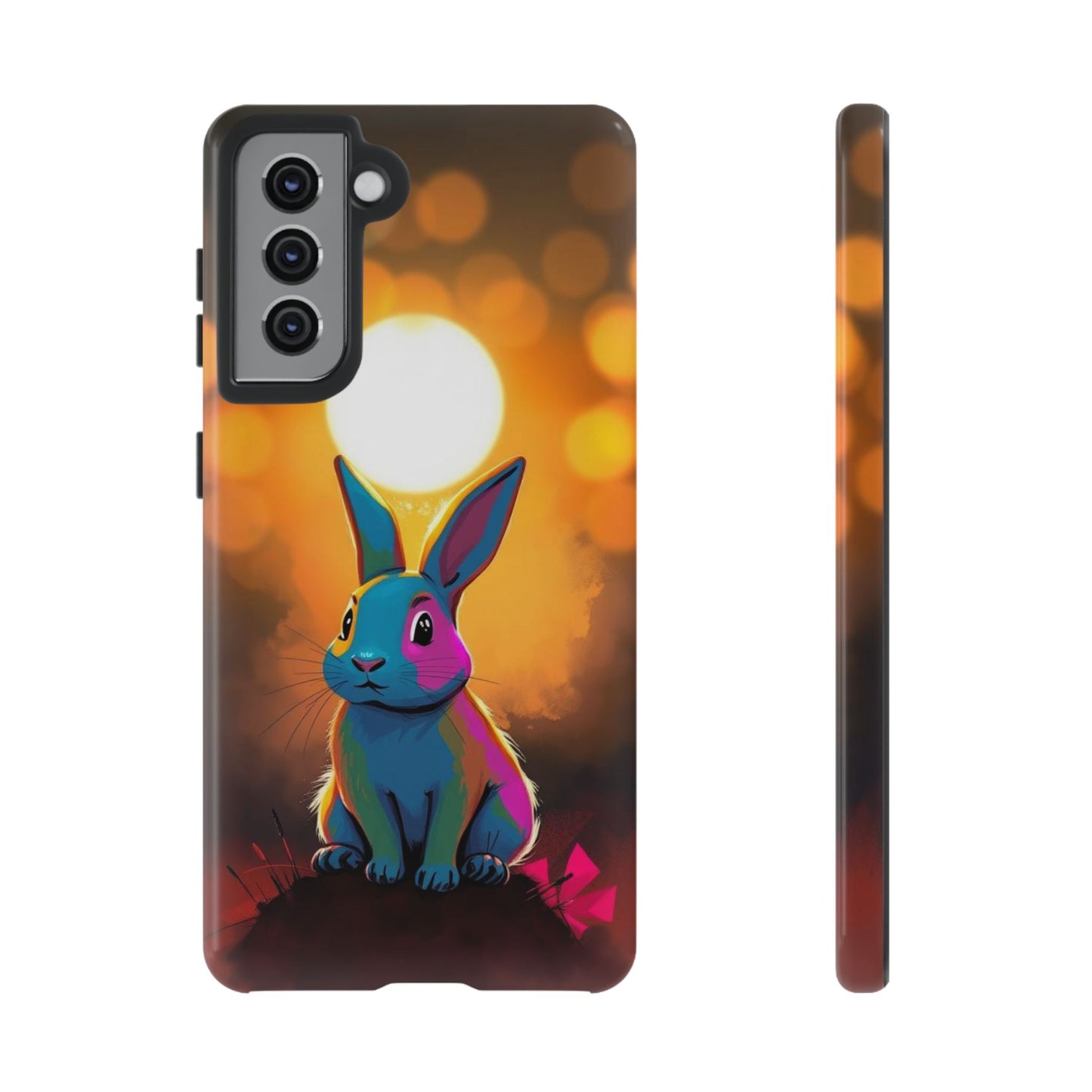 Samsung Galaxy S21 / Glossy Phone Case - Pop Art Rabbit Design Phone Case