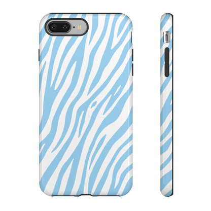Sky Blue Tiger Print Phone Case