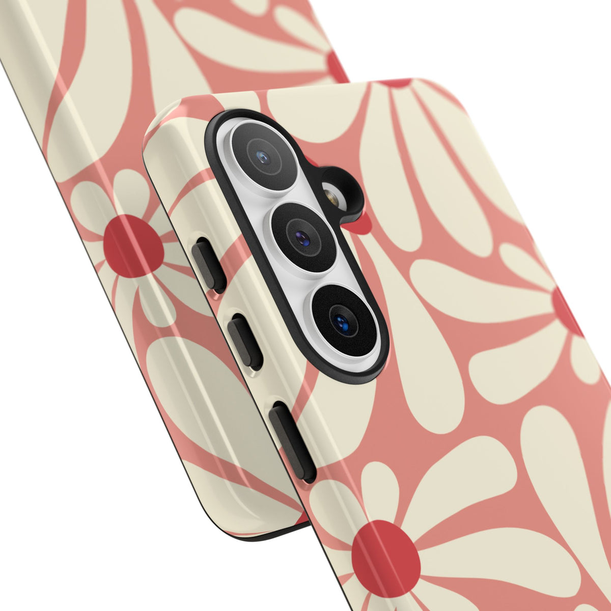 Cute Retro Pink Daisy Pattern Phone Case - Pink Phone Case