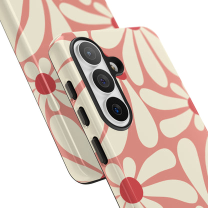 Cute Retro Pink Daisy Pattern Phone Case - Pink Phone Case