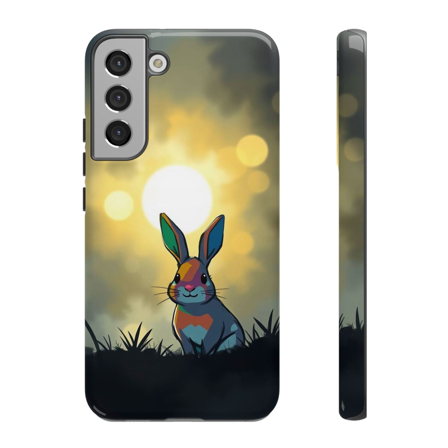 Samsung Galaxy S22 Plus / Glossy Phone Case - Gothic Rabbit Moody Design Phone Case