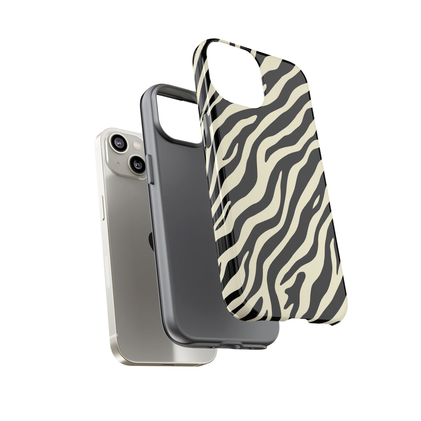 Chic Ivory Zebra Print Phone Case