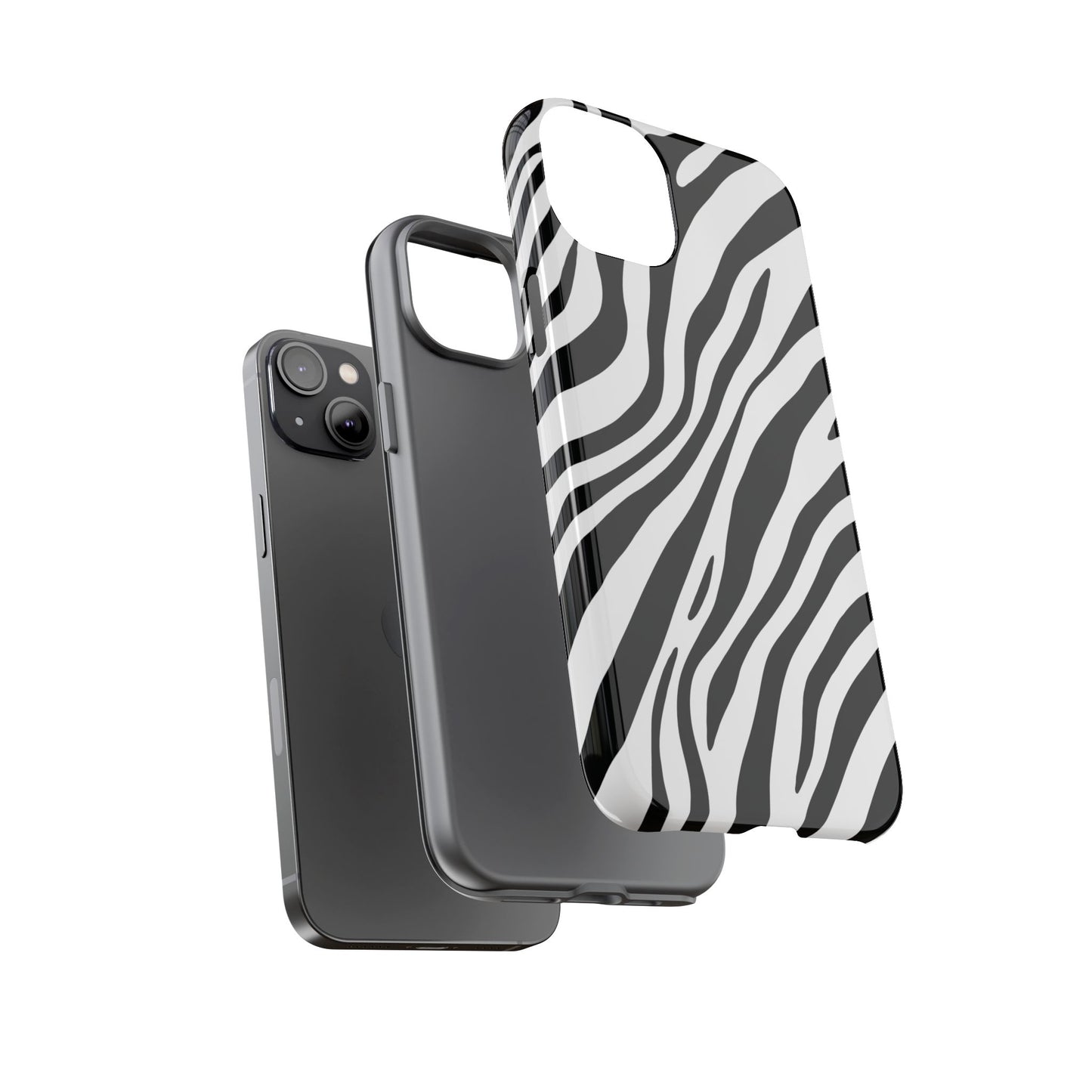 Modern Monochrome Zebra Print Phone Case