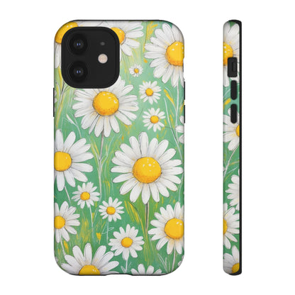 iPhone 12 / Glossy Phone Case - Daisies Floral Pattern 4 Phone Case