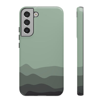 Green Abstract Waves Protective Phone Case - Green Phone Case - Samsung Galaxy S22 Plus / Glossy