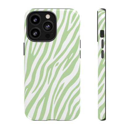 Mint Tiger Print Phone Case