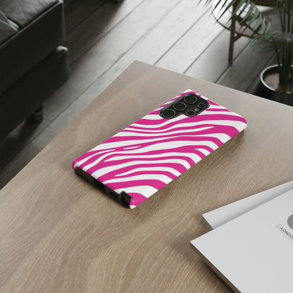 Modern Hot Pink Zebra Print Phone Case