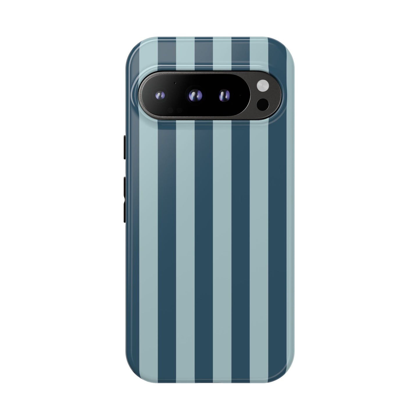 Google Pixel 9 Pro / Glossy Phone Case - ’Blue Stripe Pattern’ Phone Case