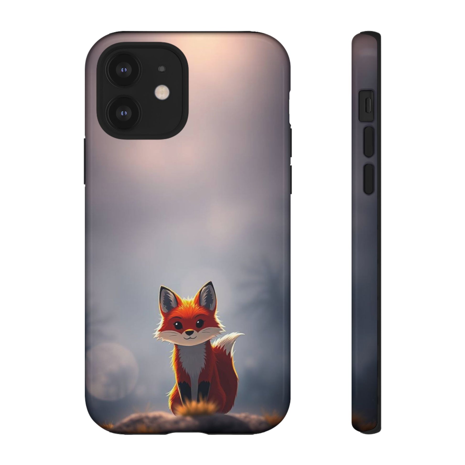 Cute Gothic Fox Design Phone Case - Multicolor Phone Case - iPhone 12 / Glossy